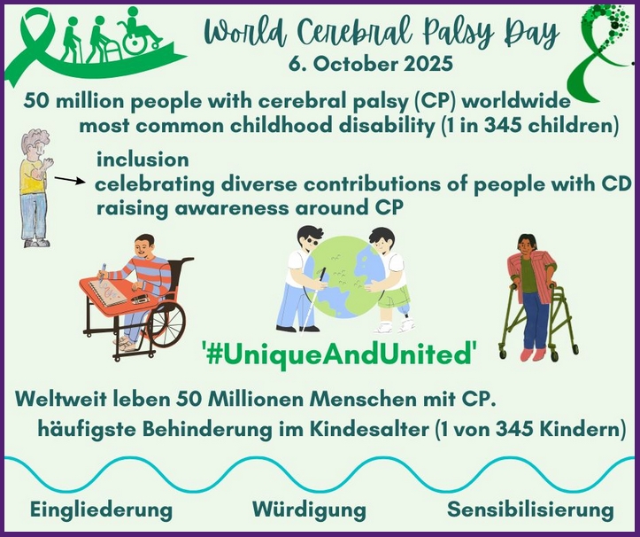 Zerebralparase Tag 6 Oktober 2025