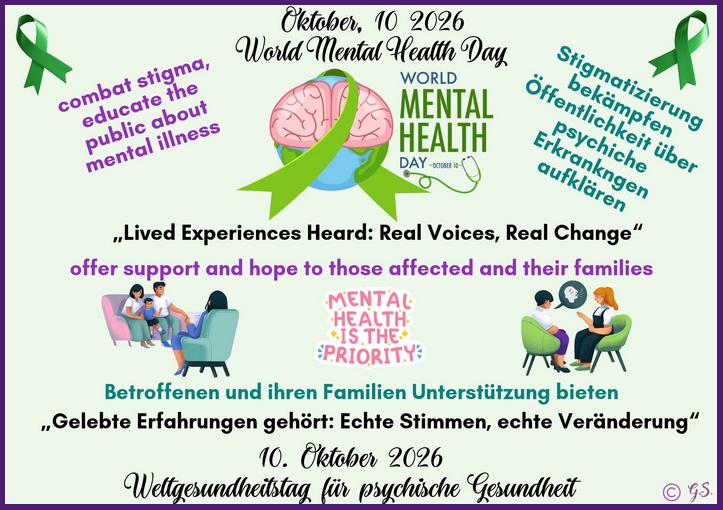 Mental Health Day 10. Oktober 2026