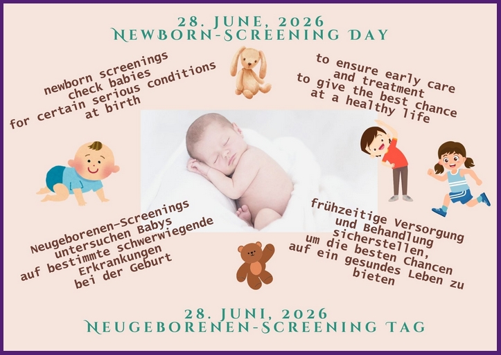 Newborn-Screening-Day, 28. Juni, 2026