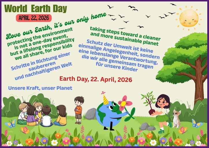 World Earth Day, 22. April, 2026